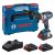 Bosch akumulatorska vibraciona bušilica GSR 18V-110 C + 3x PC 18V 4.0 Ah + GAL 18V-40 + L-BOXX, 0615A5002S