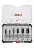 Komplet ravnih glodala, 6 komada, držač od Bosch , 6-piece Straight Router Bit Set.