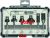 Komplet glodala, 6 komada, Trim&Edging držač od 1/4" mm Bosch 2607017470, 6-piece Trim i Edging Router Bit Set with 1/4" shank diameter.