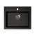 Metalac granitna usadna sudopera xQuadro 60 crna 600x500 Ø90, 3304028