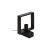 Drvena stona lampa kvadrat 1xE27 crna