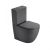 Monoblok PERLA rimless dark grey sa duroplast soft close wc daskom vario