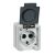 Priključnica dvopolna za na zid IP55 16A 250V~ metalna ARMOR Aling-Conel