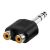 Adapter 2x činč utičnica na 6,3 mm stereo utikač