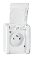 Priključnica dvopolna POWER plastična NF standard IP44 Aling-Conel