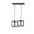 Visilica drvena kvadrat 2xE27 crna