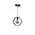 Drvena visilica heksagon 1xE27 crna