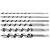 Set spiralnih burgija za drvo 230 mm Verto 60H800 – 6 kom