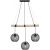 Visilica Lattice D 3xE27 crna IP20