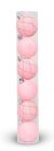 Božićne kugle 5 cm roze, 6 komada, Entac