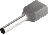 Izolaciona dvojna završna čaura 2x0.75mm2 siva