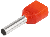 Izolovana dvojna završna čaura 2x1 mm2 crvena
