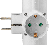 Priključnica sa adapter sklopkom 3x SCHUKO, Tracon