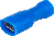 Potpuno izolovani natični utikač mesing plavi 6.3x0.8 mm