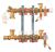Razdelnik mesing komplet dupli 1″×18 Giacomini R557