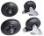 Set točkova Ø 125 + 160 mm za kolica 940H Unior WN24SET
