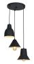LULU visilica 3xE27 crna fi35cm H120