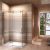 Paravan 80x100x195/8mm silver/CLEAR
