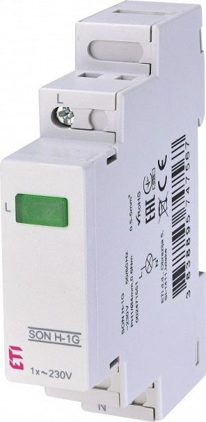 Signalno svetlo LED L1 zelena na din sinu SON H-1G
