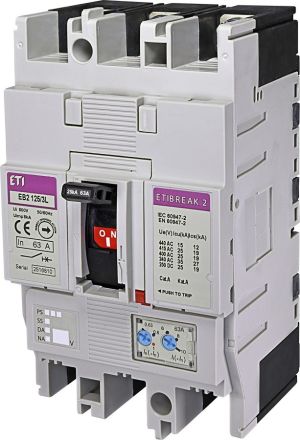 Kompaktni prekidač ETIBREAK EB2 125 3P 63A