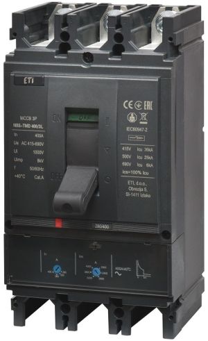 Kompaktni prekidač ETIBREAK NBS TMD 400A 3P 36kA