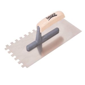 Gleterica Inox nazubljena 10x10mm kratka osnova drvena drška