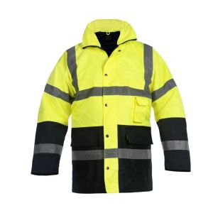 Zimska jakna Neon sa kapuljačom žuto/crna