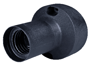 Grlo E27 zidno koso termoplastično crno T180