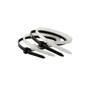 Vezica plastična bela 4.8x380mm 100 kom
