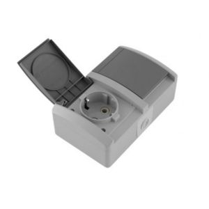 SETQ Dvostruka prik. 16A/250V  hor. siva