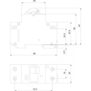 Zastitna sklopka KZS 2M 1P N A  B 16/0.03A