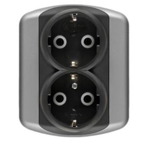 ROYAL-E Dvostruka prikjucnica  16A/250V plastika