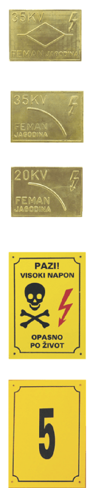 Ploča za trasu kabla 0.4 kV