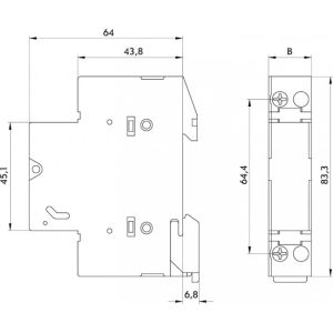 Rastavljac osigurac PCF 10 LED  DC 25A 1P ETI