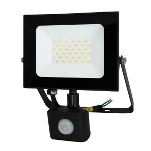 LED reflektor sa senzorom 30W 4000K crni