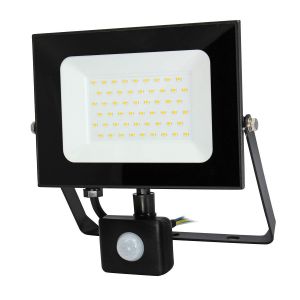 LED reflektor sa senzorom 50W 4000K crni