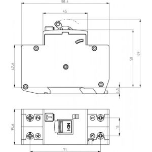 Zastitna sklopka KZS-2M 2P A  C 16/0.03A