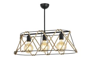 VIZA visilica 3xE27 60cm crna