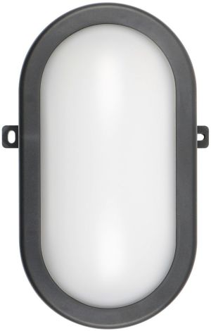 LED plafonjera ovalna crna 12W 4000K IP54