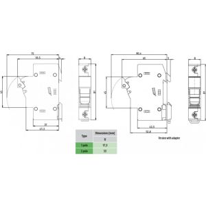 Rastavljac osigurac EFD 10 DC  LED 25A 2P ETI