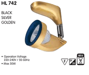 Halogena lampa HL742 MR16 G635 srebrna