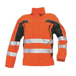 Ticino -vodootporna jakna visoke vidljivosti - NARANDŽASTA - 3XL