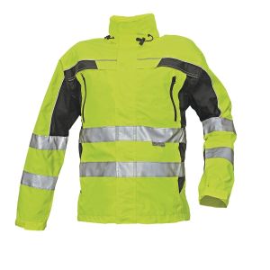 Ticino -vodootporna jakna visoke vidljivosti - ŽUTA - XXL