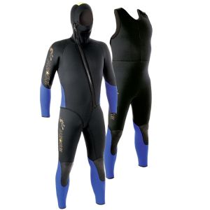 Dvodelno muško ronilačko odelo W 015 - CRNA - M
