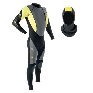 Jednodelno muško ronilačko odelo W 006 - CRNA - XL