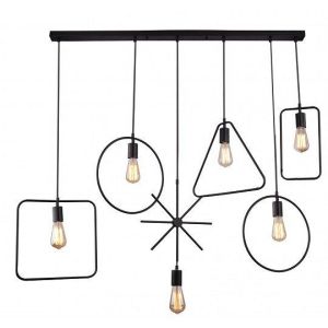 Visilica Mitea 6xE27 crna