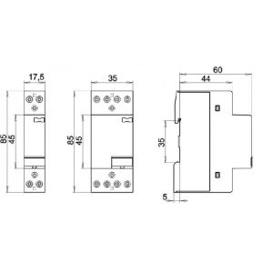 Modularni kontaktor Eve RD  25-40-230V AC/DC