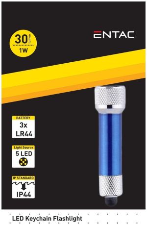 Džepna LED lampa plava 5LED 1W 3LR44 IP44