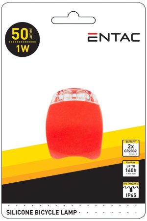 Lampa za bicikl 1W crvena IP65 plastika