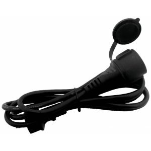Produzni kabel sa poklopcem  IP44 crni 5m